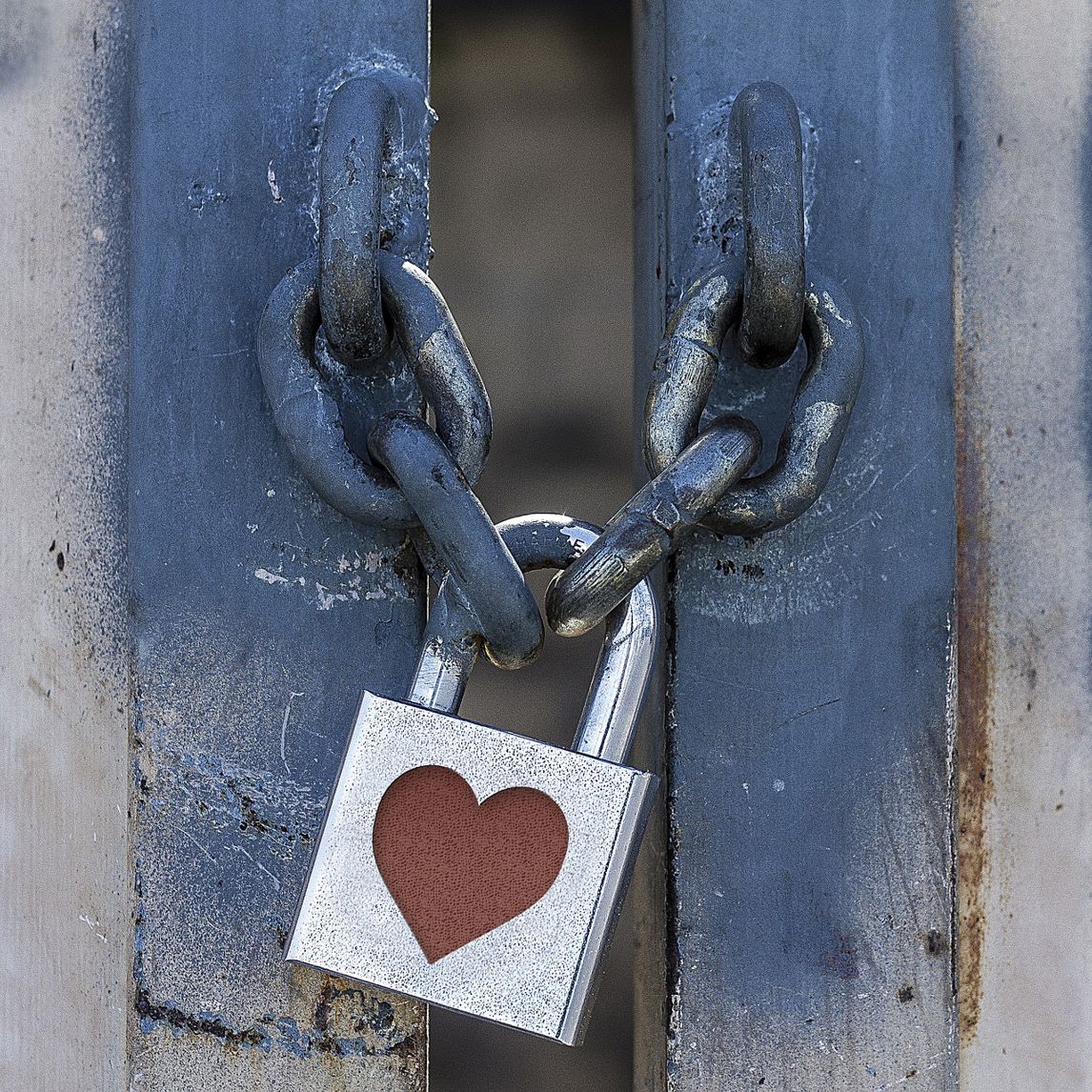 Hængelås med hjerte
