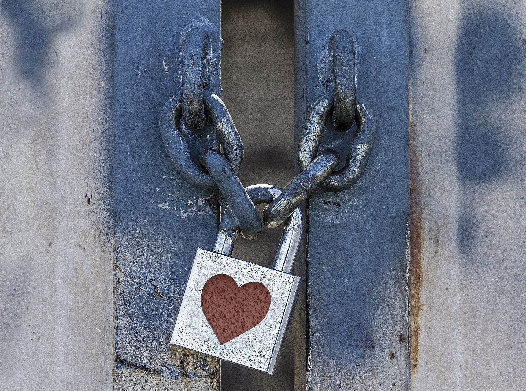 Hængelås med hjerte