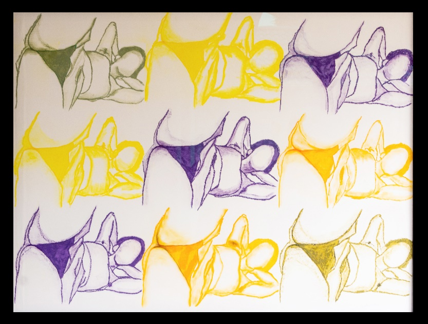 Kurt Ejvind Nielsen: Censur og gentagelser, 2022, tegning