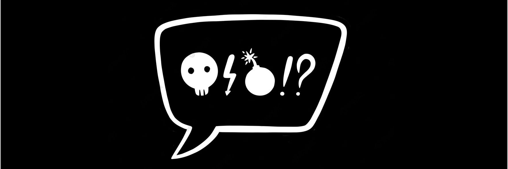 Talebobbel med symboler for bandeord