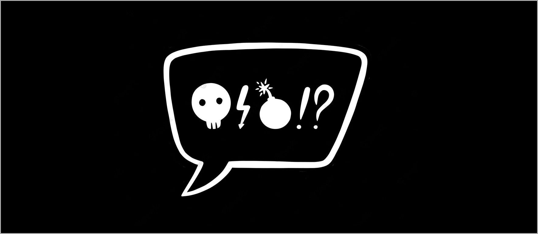 Talebobbel med symboler for bandeord