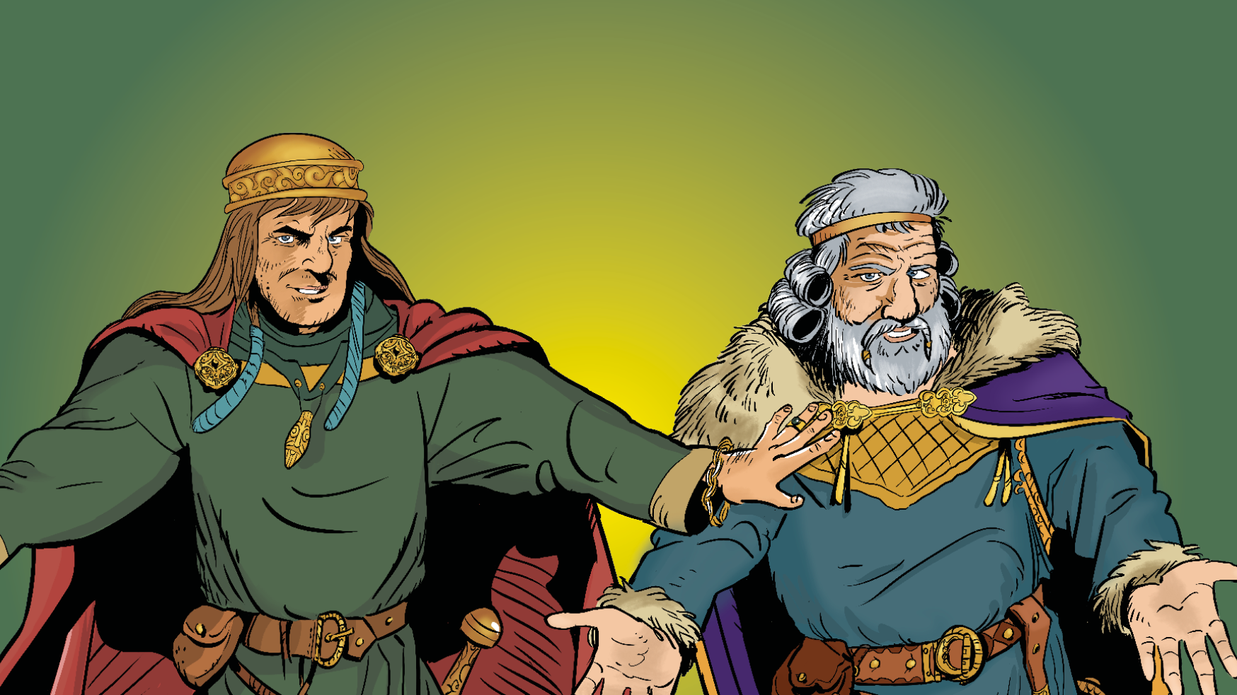 Tegning af to konger