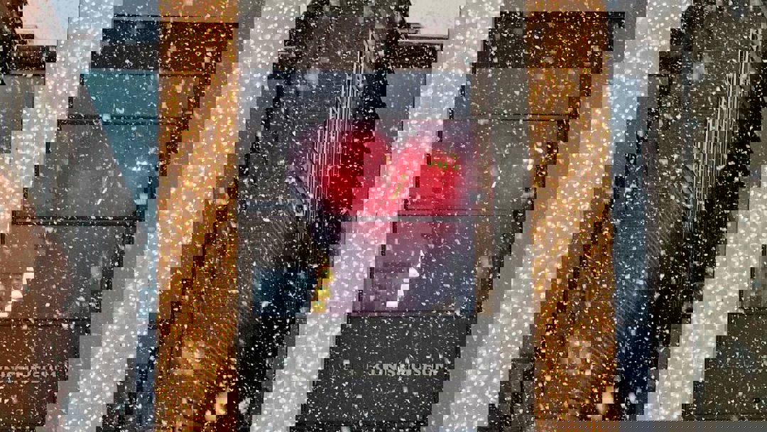 Vejle Kunstmuseum i snevejr