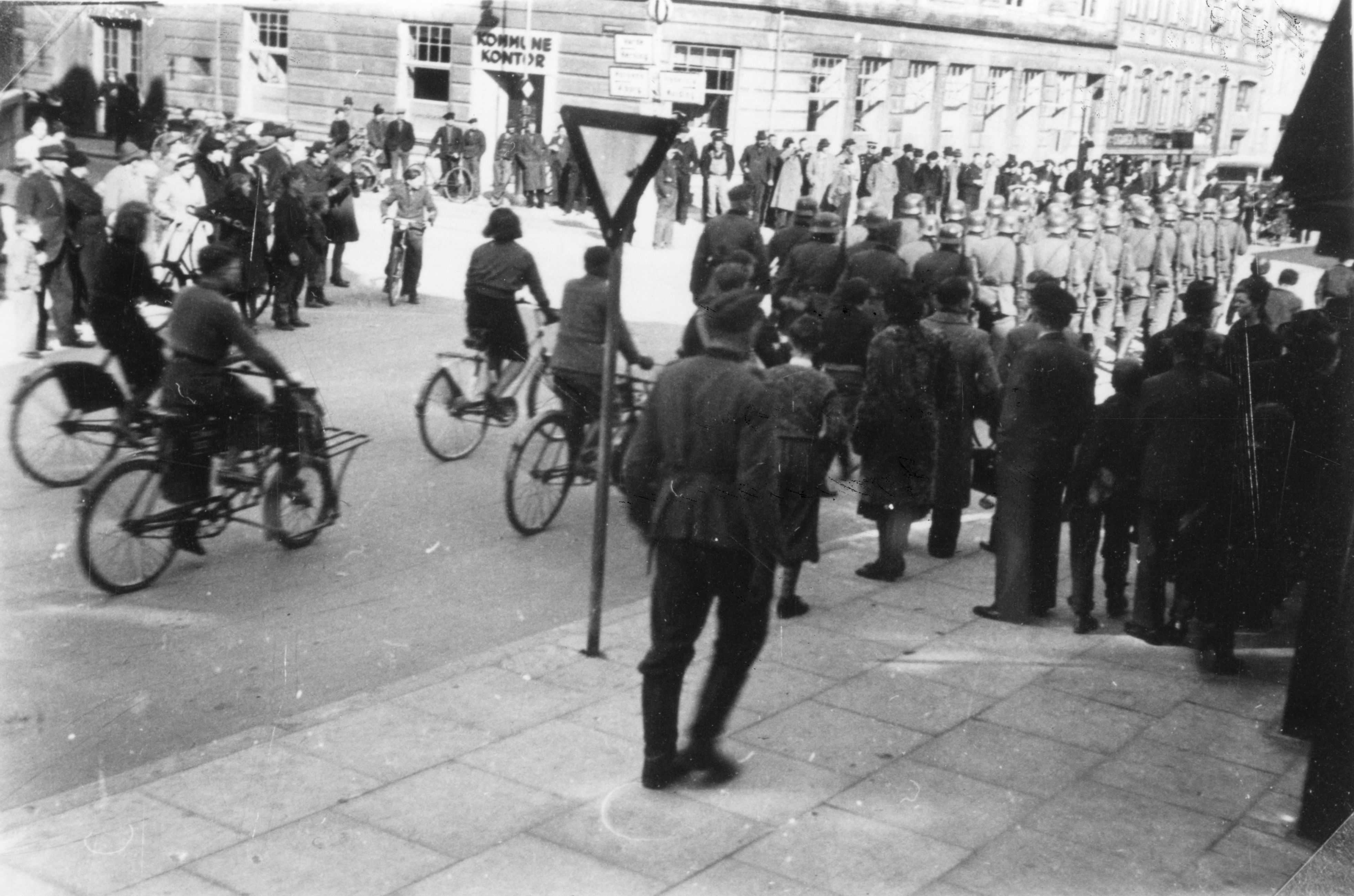 Tyske soldater i Vejle 9. april 1940