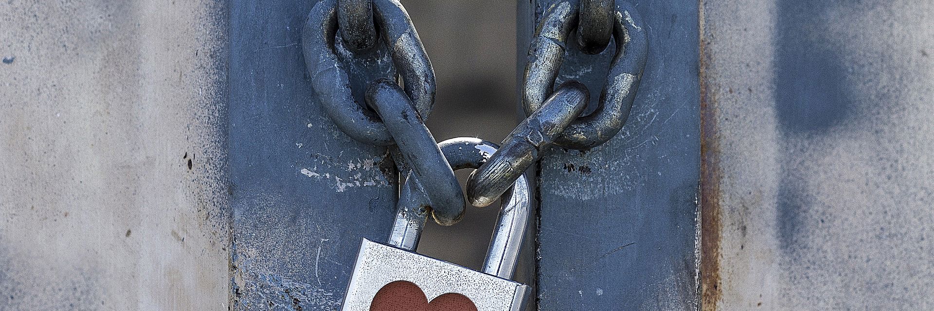 Hængelås med hjerte