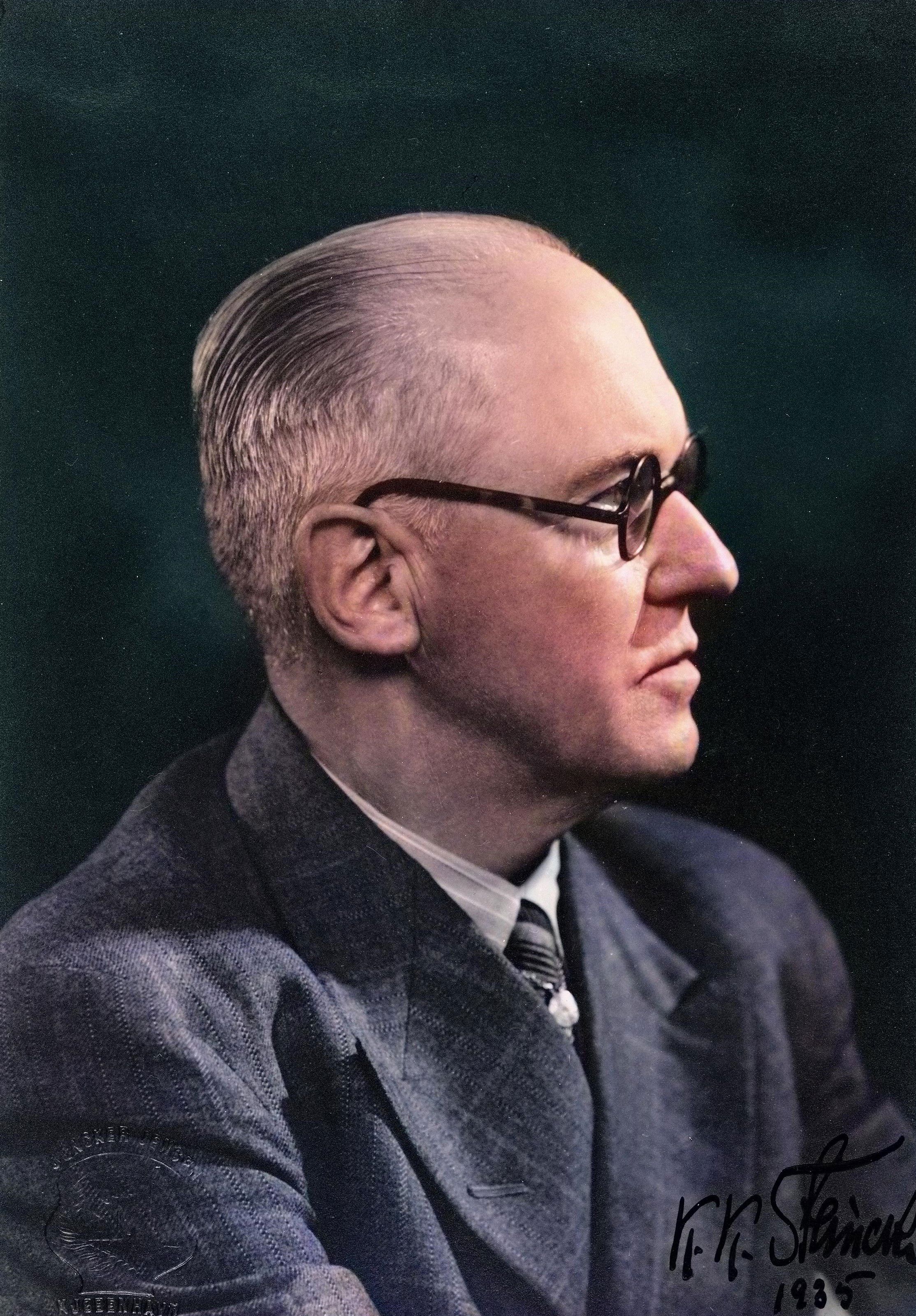 Karl Kristian Steinke. Digitalt farvelagt.