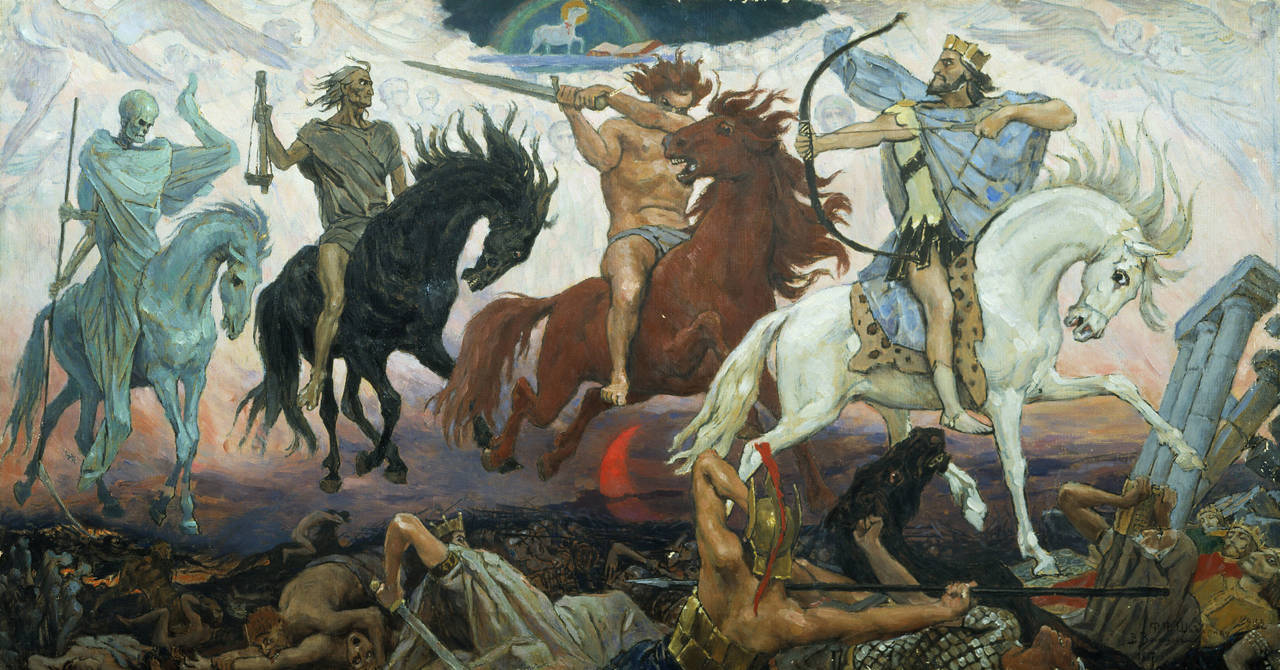 Four Horsemen of Apocalypse, af Viktor Vasnetsov i 1887