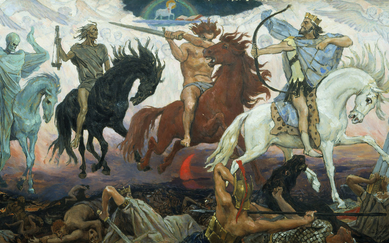 Four Horsemen of Apocalypse, af Viktor Vasnetsov i 1887