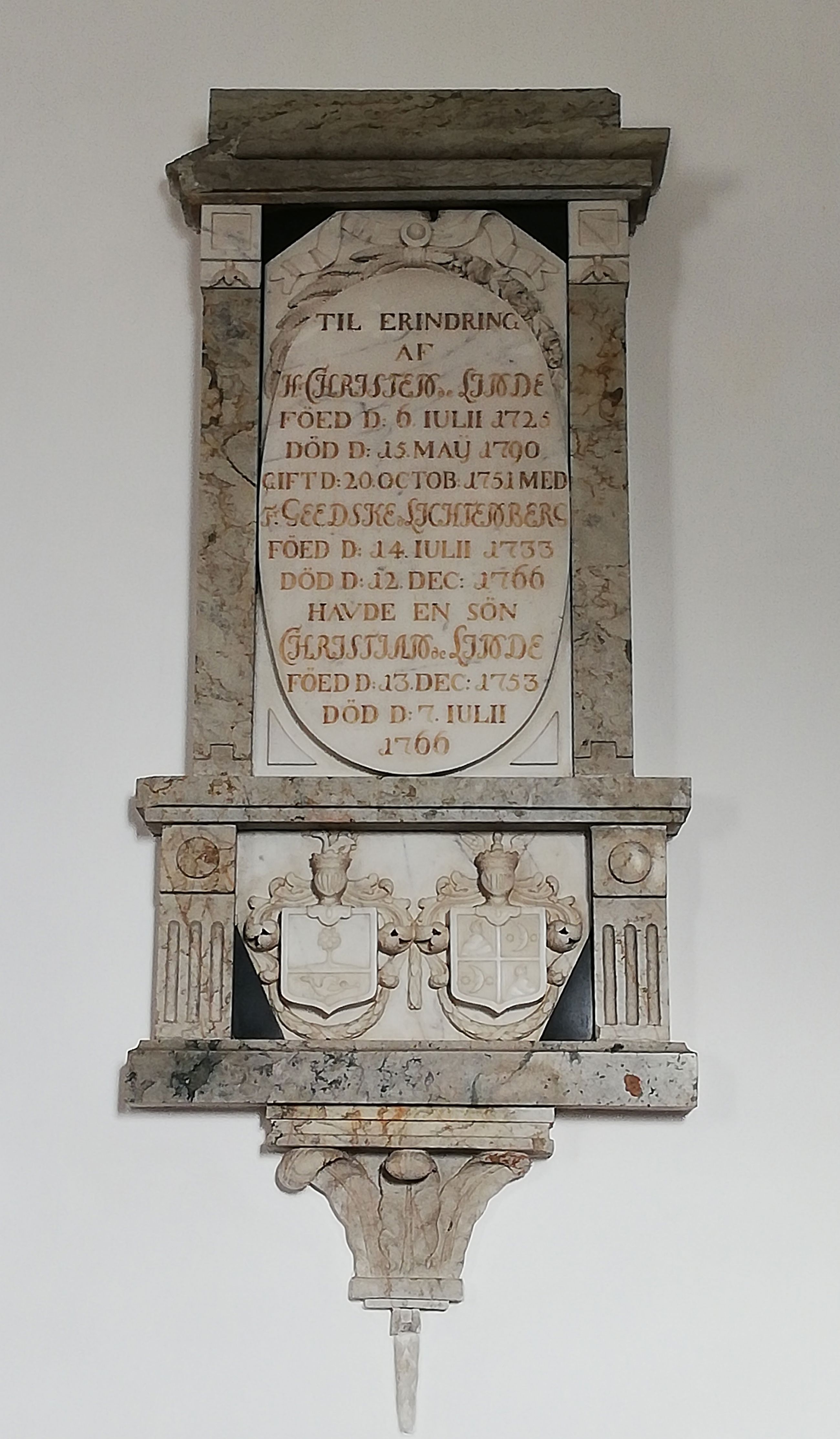 Geedske Og Christen De Lindes mindetavle